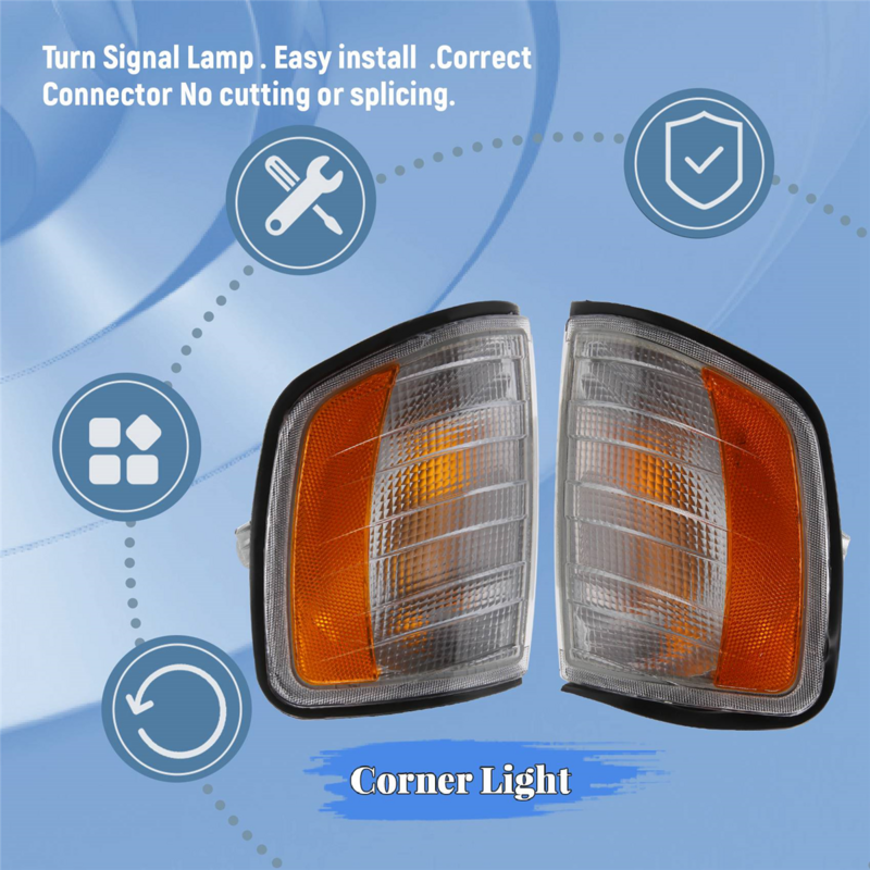 Lâmpada indicadora dianteira do sinal de giro, luz de canto do carro, apto para a classe E, W124-1996, 1248261243, 1248261143