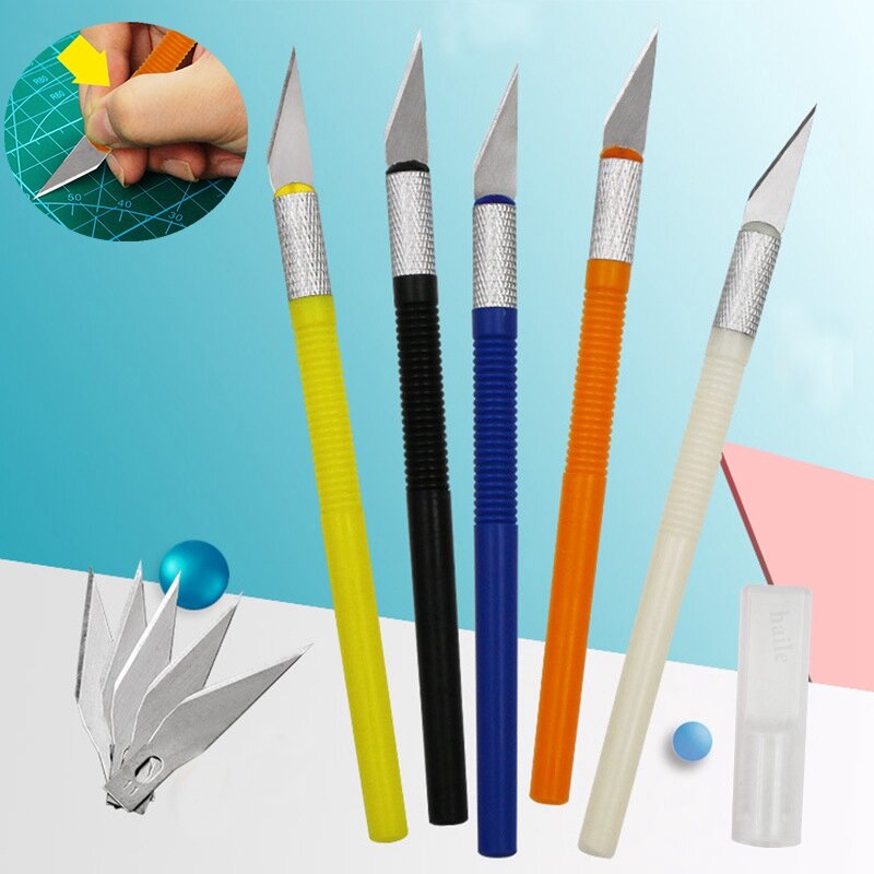 Металлический нож-ручка Haile, маленькие Резьбовые лезвия для рукоделия, Гравировальный резак, искусственная вырезка пленки, бумаги