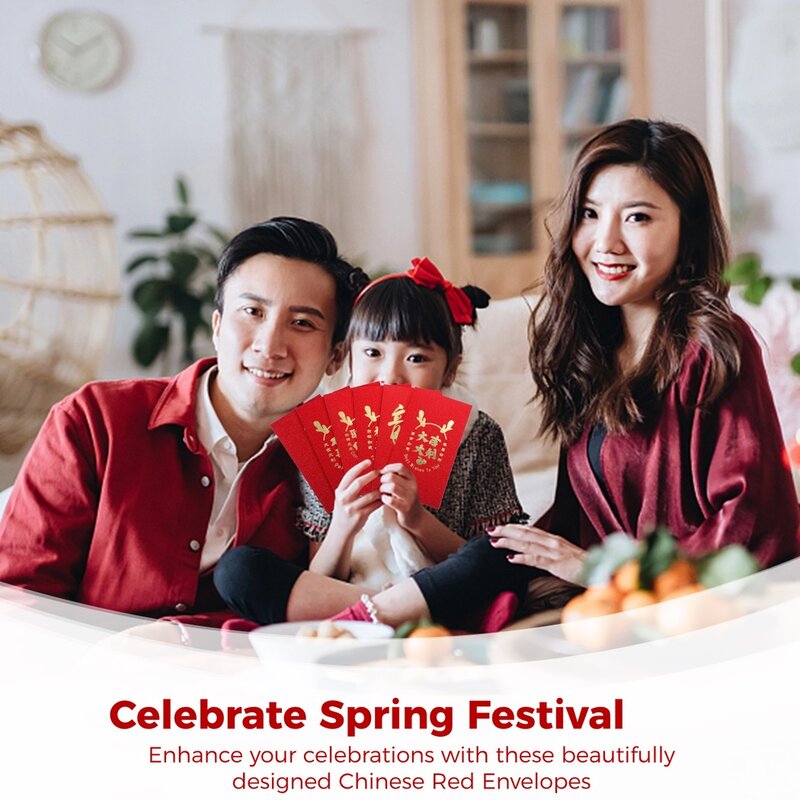 36 szt. Chiński nowy rok czerwona koperta wiosenny festiwal szczęśliwe pieniądze koperty księżycowy nowy rok smoka czerwony 2024 czerwona koperta