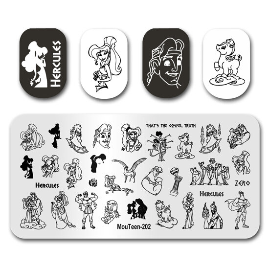 Nail Stamping MouTeen-217 Disney Aristocats Marie Cat Nail Stamping Plates Set Manicure per Nail Art Stamper