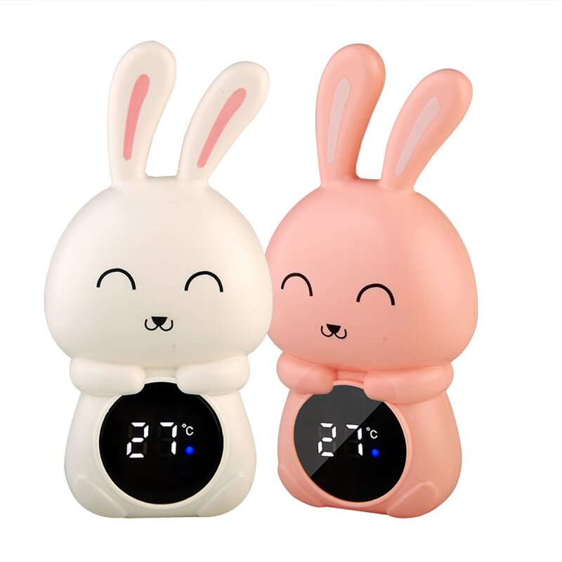Termometer pengukur suhu mandi, tampilan LED kartun, tahan air mengambang di penguji suhu bayi