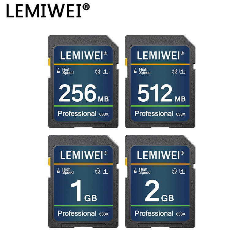 Lemiwei-デスクトップカメラ用のプロフェッショナルSDカード,高速フラッシュメモリカード,オリジナルu1,c10,256mb,512mb,1gb,2gb,633x