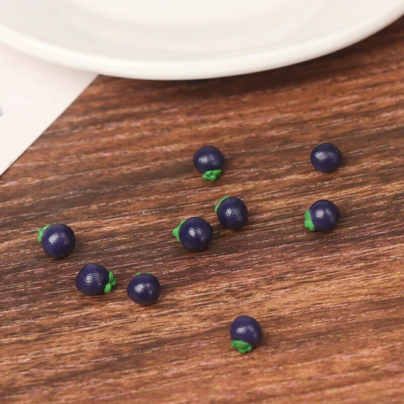 10Pcs 1/12 Dollhouse Miniature Mangosteen Simulation Food Vegetables Model Kitchen Play Toys Accessories