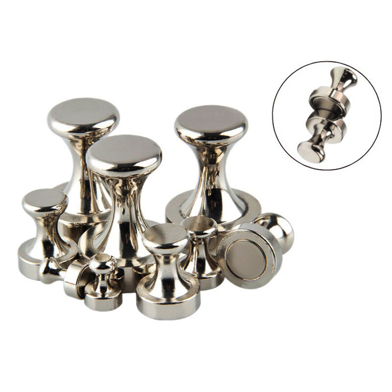 โลหะแม่เหล็กแผนที่ Pin ที่มีประสิทธิภาพ Neodymium แม่เหล็ก Circular Push Pin Wall Hook สำหรับ Home Kitchen Lvingroom ตู้เย็นไวท์บอร์ด