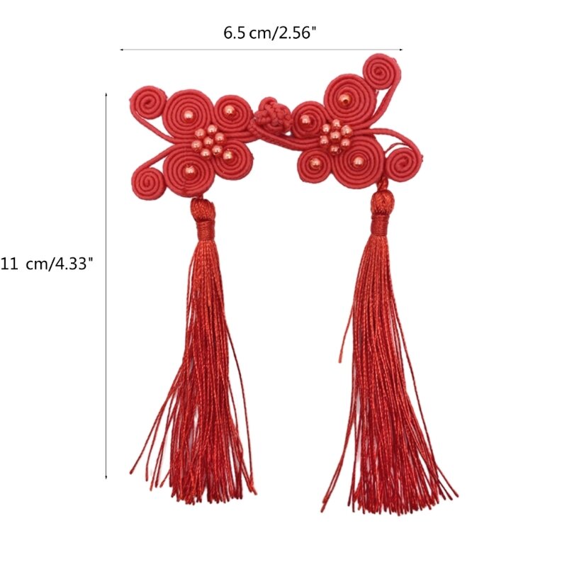 Y166 Botones nudo chino tradicional Cheongsam cierres sujeción traje costura DIY