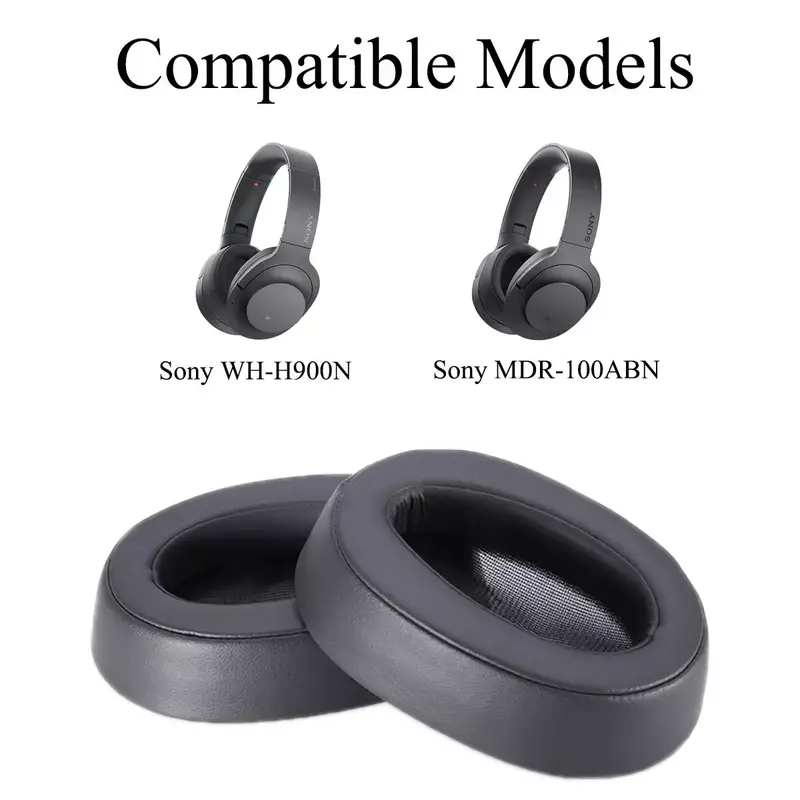 Substituição Ear Pads para Sony Headset, Earpads Almofada para Sony MDR-100ABN WH-H900N Headphones, Earpad Repair Parte