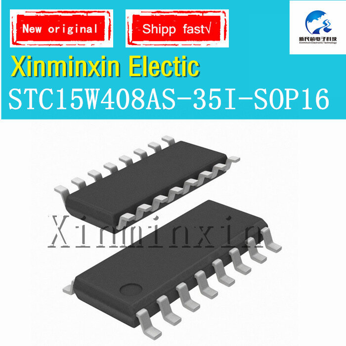 Chip STC 15W408AS 35I-SOP16 SOP-16 IC, 100% nuevo, Original, en Stock, 1 unidad/lote, STC15W408AS-35I-SOP16