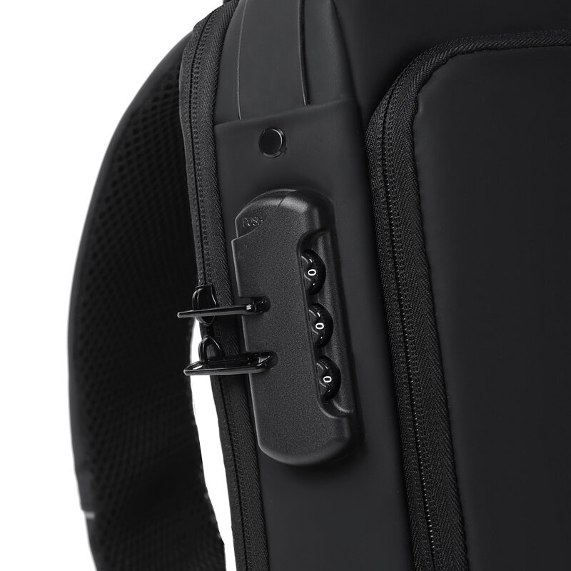 Nowa wodoodporna z zabezpieczeniem przeciw kradzieży designerska torba na klatkę piersiowa woreczki strunowe Crossbody USB dla torba Crossbody na jedno ramię mężczyzn