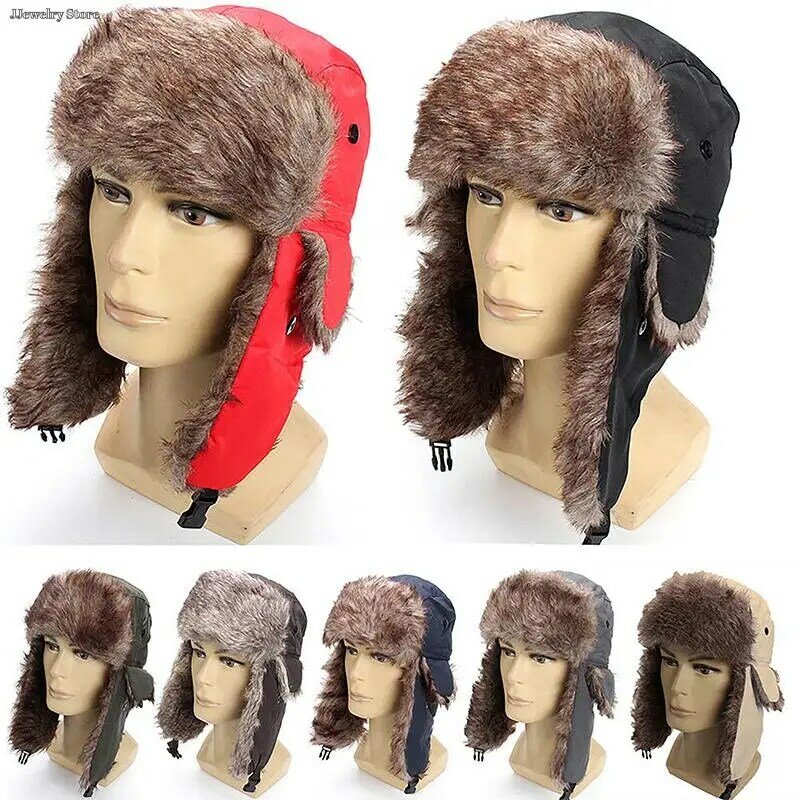 Теплая Лыжная шапка унисекс с защитой от ушей для мужчин и женщин