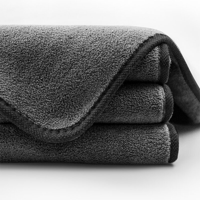 Asciugamano per la pulizia in microfibra addensare panno morbido per l'asciugatura asciugamani per il lavaggio del corpo dell'auto stracci puliti a doppio strato 120x52cm 100x40cm 75x35cm