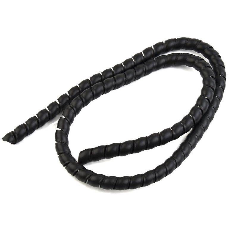 1pc polietylenowa czarna osłona wąż hydrauliczny o wysokiej gęstości/ochrona kabla/spiralna otulina-1m ID 8-12mm dla przewody do ładowania EV