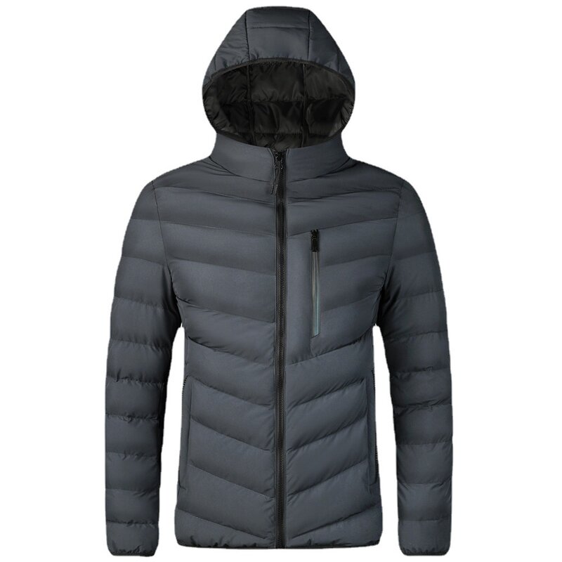 Autumn Winter Men Hooded Cotton Padded Jackets Male Waterproof Windproof Fashion Coat Parkas Ultra Light Thicken Warm Clothes