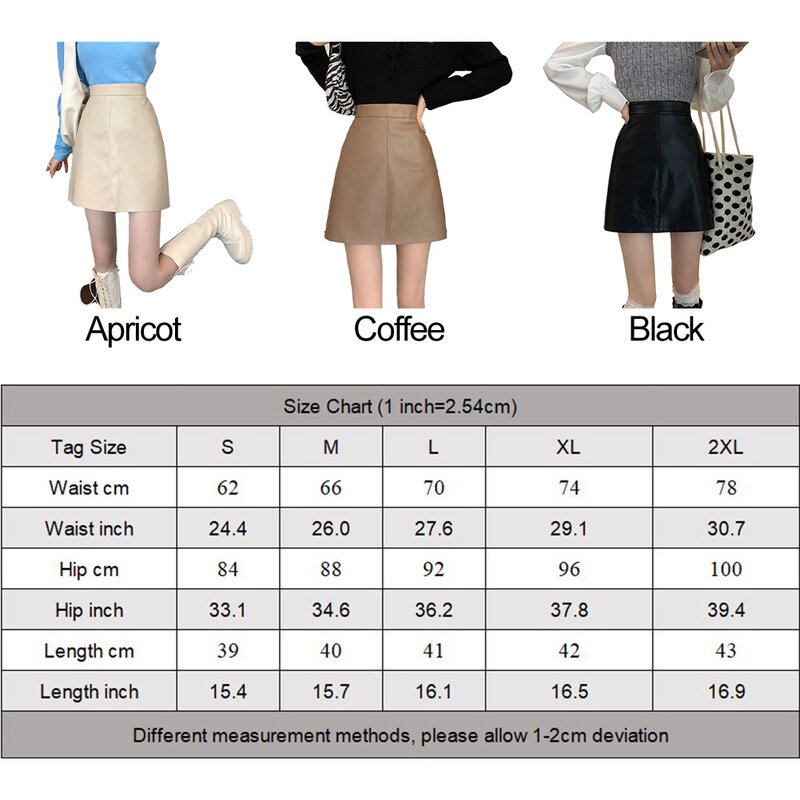 Rok pendek kulit PU untuk wanita, rok ketat pinggang tinggi, Rok PU kulit untuk wanita