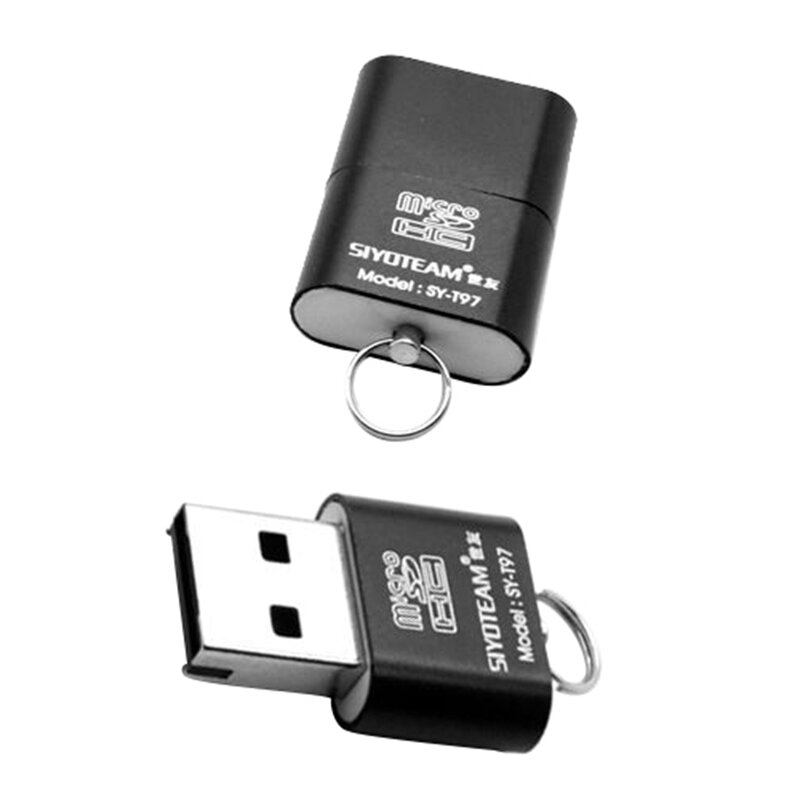 Mini memória Flash portátil Flash Drive, leitor de cartão adaptador, USB 2, TF, T, novo