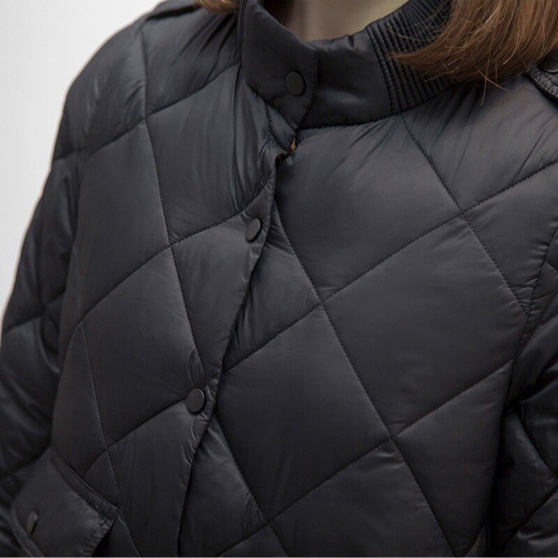 2022 New winter large size women's cotton padded jacket stand collar cotton padded jacket loose warm cotton padded jacket
