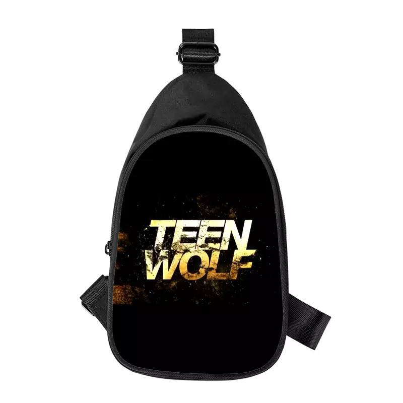 Teen Wolf 3D Print Cross Peito Bag para Homens e Mulheres, Bolsa de Ombro, Bolsa de Cintura, Marido, Escola, Masculino, Novo, Diagonalmente