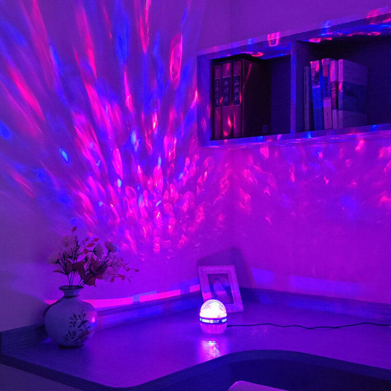 Lampu proyektor Led langit berbintang warna-warni, lampu proyektor Led bola berputar untuk dekorasi kamar tidur, samping tempat tidur