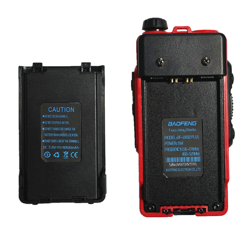 Оригинальная батарея Baofeng UV-B2 Plus 4800 мАч 136-174 МГц/400-520 МГц, литий-ионная батарея для портативной радиостанции
