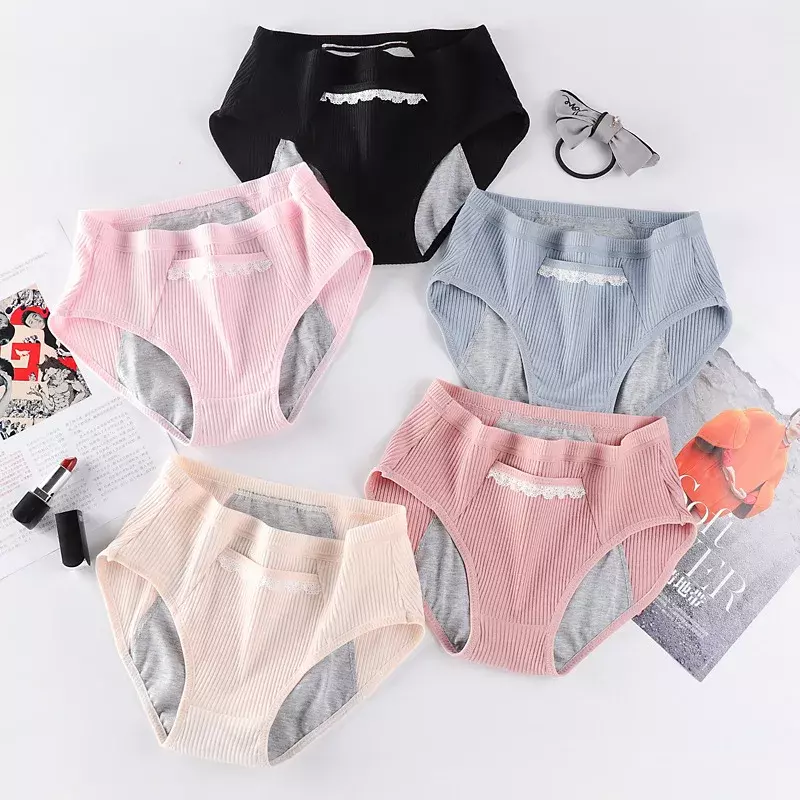 Cotton Menstrual Panties Leak Proof Breathable Sexys Panties Woman Women Girls Physiological Pants Women's Intimates M-XL