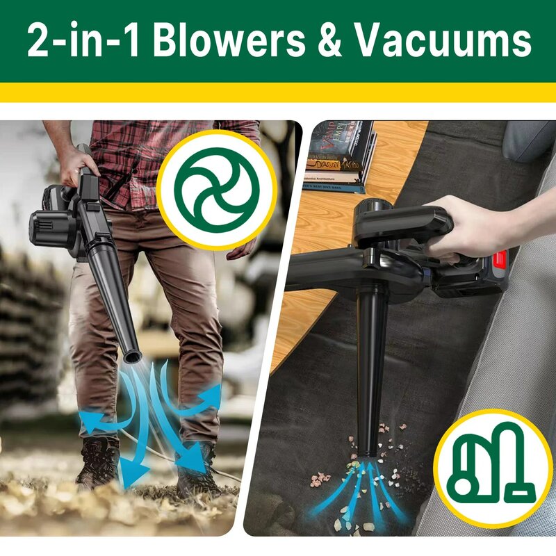 Air blower 2-in-1 Blowing & Suction Electric Leaf Blower Dust Collector For Pet Hair Car For Makita 18V Battery Without Battery