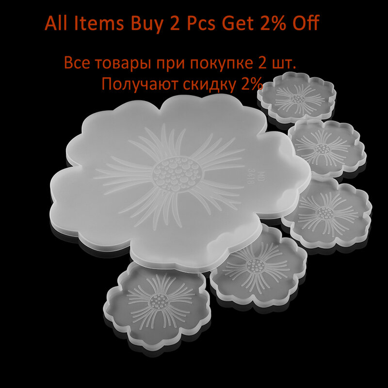 1 Pcs Wine Glass Tea Coaster Silicone Molds Glass Coasters Epoxy Resin Casting Mold DIY Table Decoration For Family Party Crafts