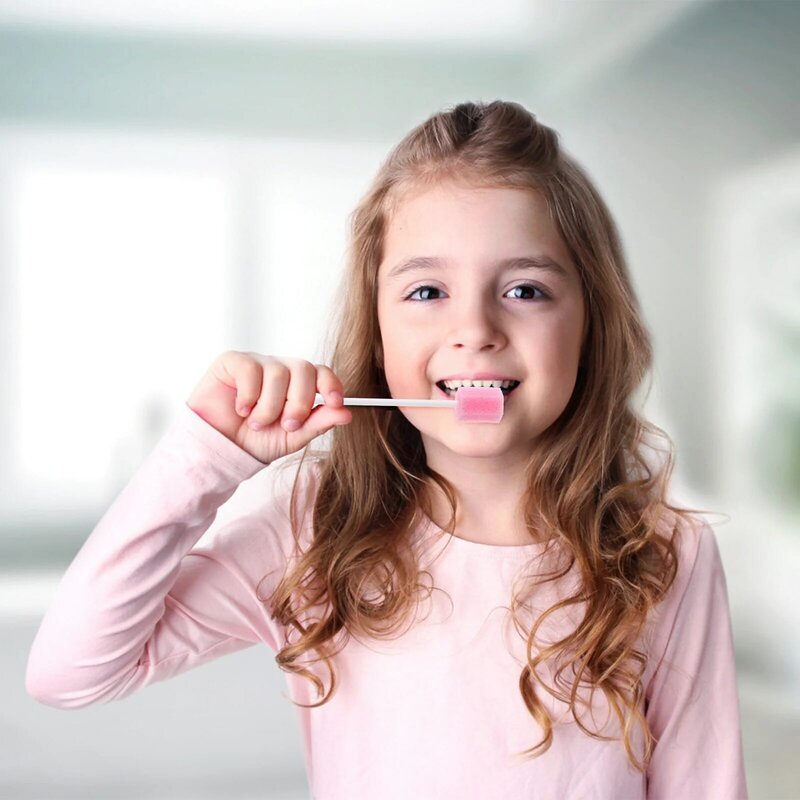 Bastoncillos de espuma para limpieza bucal, palo de esponja desechable para el cuidado bucal, hisopo de dientes