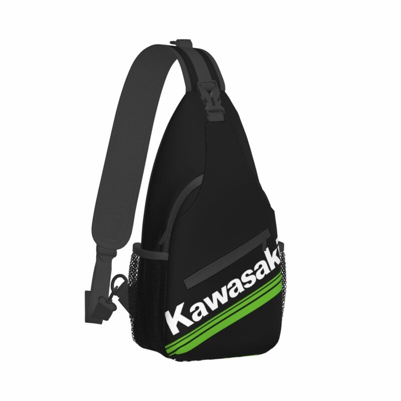 Kawasakis Logo Crossbody Sling Bag Voor Mannen Dames Borsttas Schouder Rugzak Dagrugzak Voor Reizen Wandelen Camping Pack