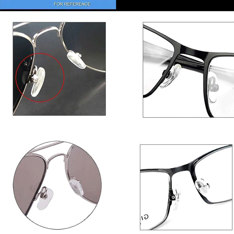 10 Pcs = 5 Pasang Silicone Sekrup Pada Hidung Bantalan Pendukung untuk Kacamata Hitam Dukungan Bantalan Hidung Aksesoris Kacamata s/L Ukuran