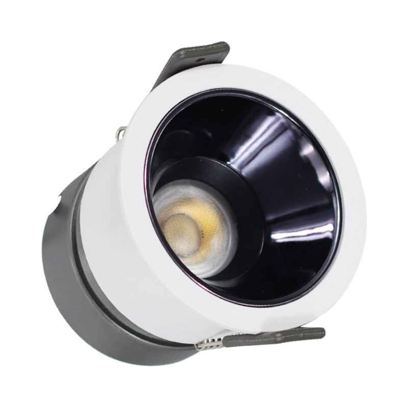 Anti-reflexo de alumínio Cob Downlight, estreito incorporado, projector de teto ultra-fino, alto CRI profundo, 7W