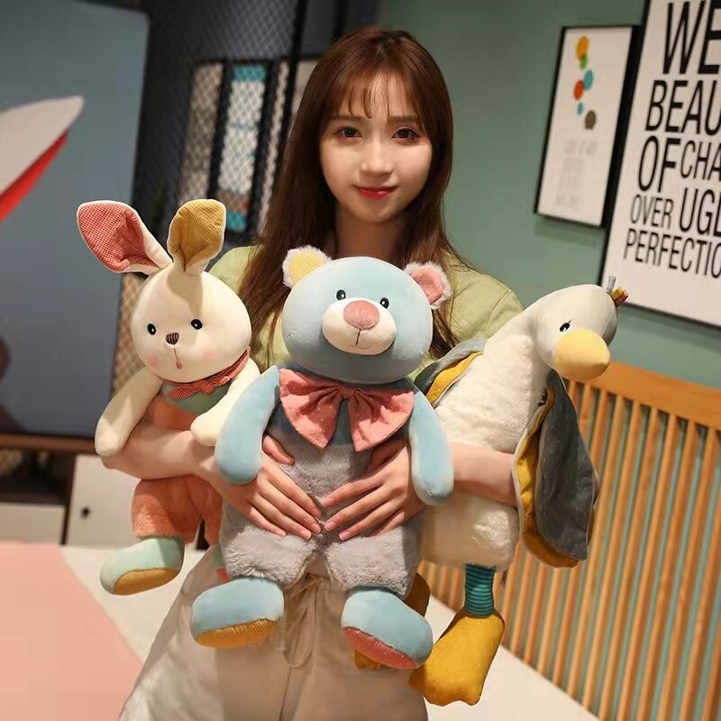 28/40cm simpatico coniglio giocattoli di peluche roba Kawaii Amin bambole d'oca orso grande abbraccio cuscino PELUCH regali giocattolo per bambini bambini bambole assondate