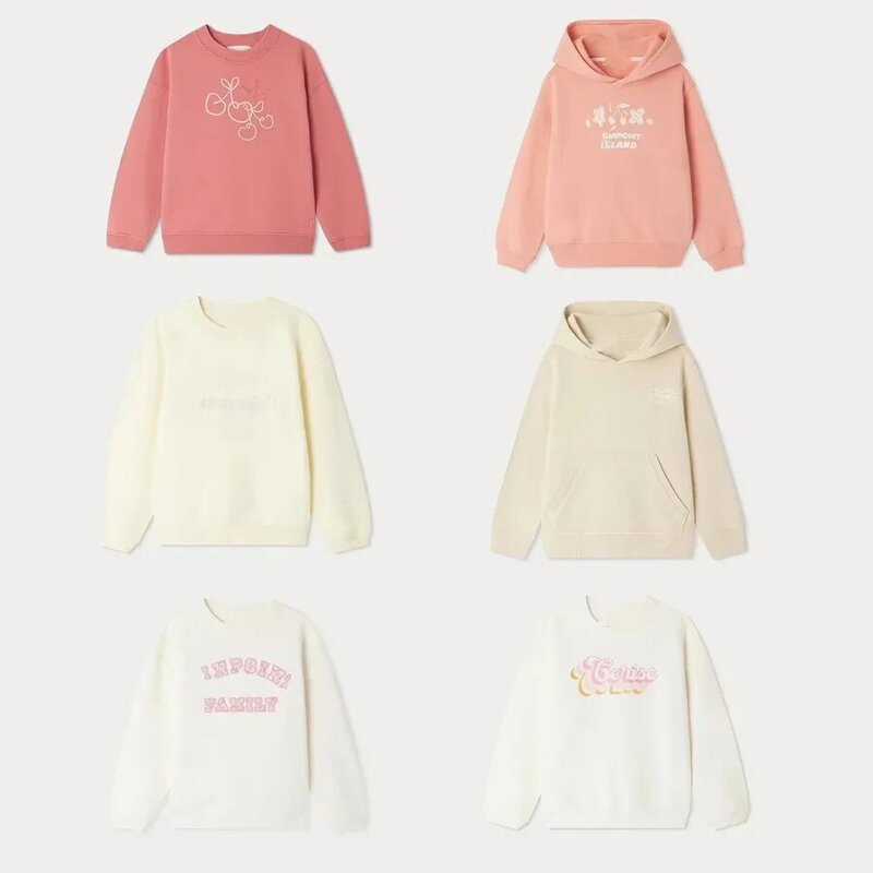 Pra-penjualan (dikirim pada Maret) 2024 BP Spring Sweatshirt anak perempuan Cherry bordir Hoodies anak-anak butik pakaian bayi laki-laki Sweatshirt