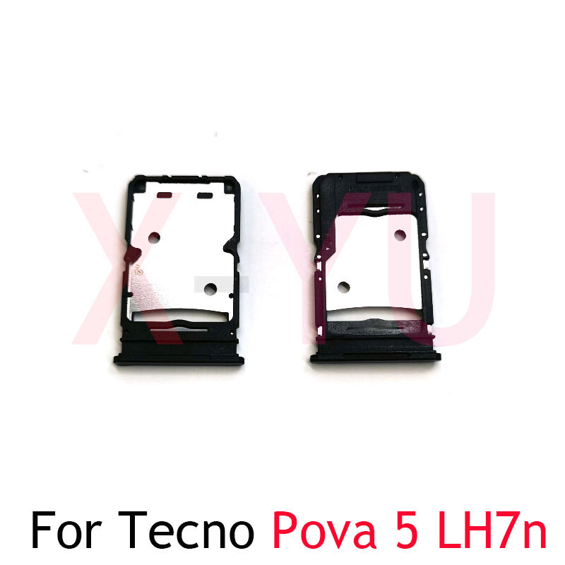 For Tecno Pova 4 LG7n LG7 / Pova 5 LH7n LH7 SIM Card Tray Holder Slot Single Dual Version Adapter Replacement Repair Parts