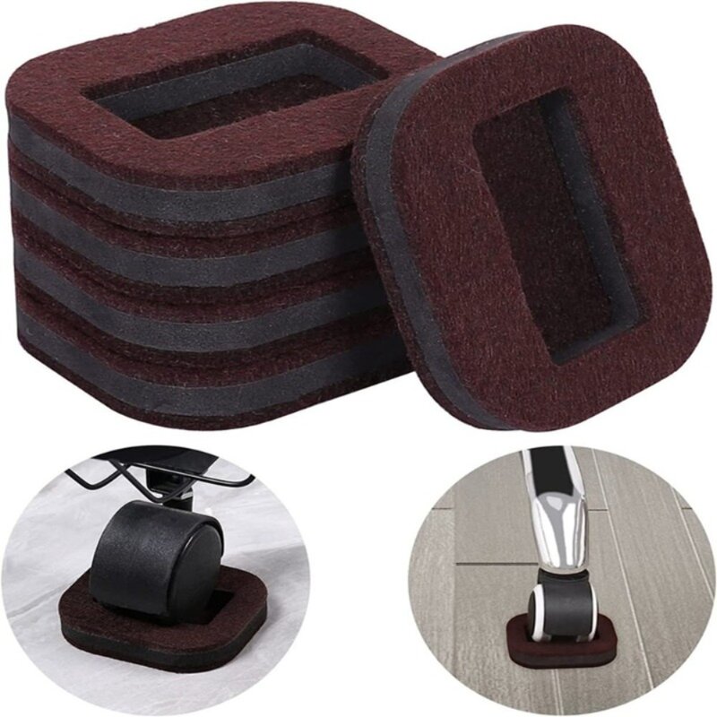 5pcs Office Chair Wheel Stopper Furniture Parts Caster Cup Prevents Scratches Wood Floor Carpet for Roller Feet Anti-slip Mat