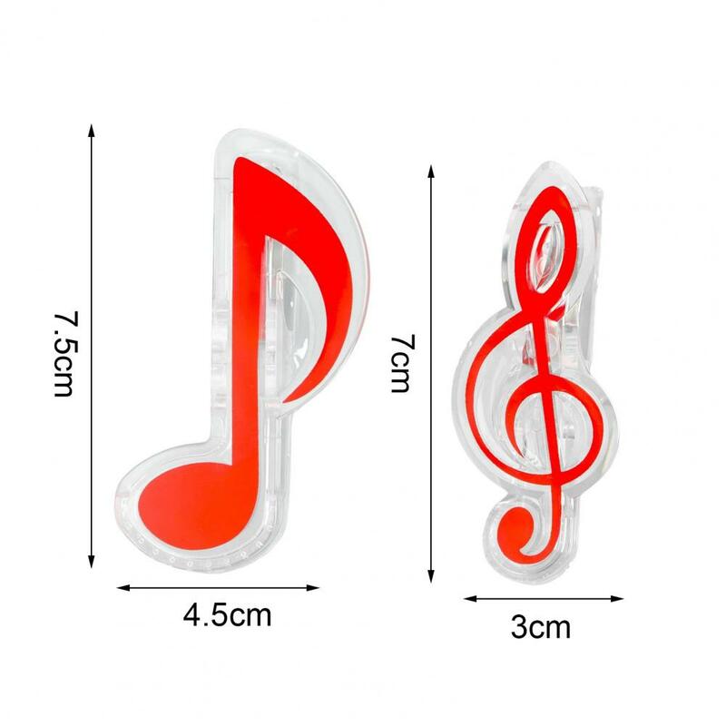 Thickened Clip Reusable Clip Musical Scale Shape Note Clip Reusable Hollow Out Portable Memo Paper for Office School Stationery