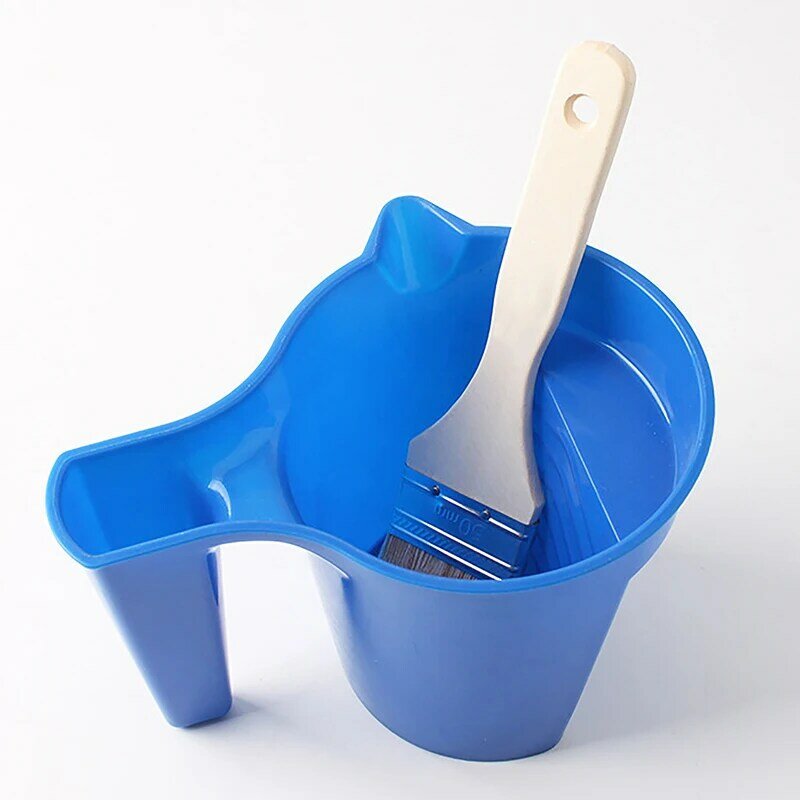 1 Pcs Roller Brush Holding Paint Cup New Material Convenient Construction Blue Plastic Paint Tray Paint Tool Set