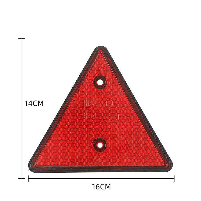 KOOJN-Refletor Triangular Reflexivo Traseiro, Coleção Central Semi Reboque, Sinal de aviso plástico perfurado, 4pcs
