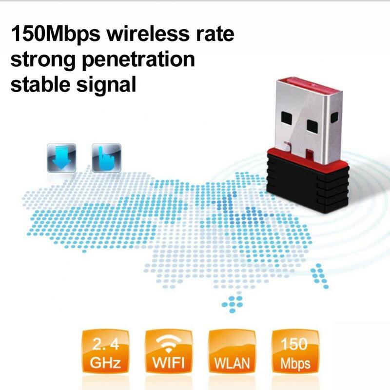 Mini adaptador Wifi inalámbrico USB para PC y escritorio, tarjeta LAN de red, 802.11b/GN, RTL8188, 1 ~ 5 piezas, 150Mbps