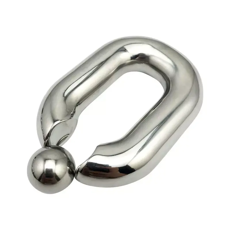 RH-camilla de escroto de bola de acero inoxidable BDSM para hombre, anillo de bondage para pene de metal, retraso de la eyaculación, juguete sexual masculino