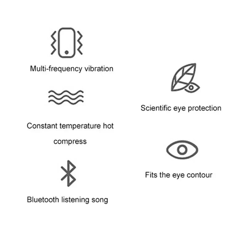 Oogmassager Slimme Trillingen Bluetooth Oogmassage Zorg Anti-Rimpel Warm Kompres Verhitting Vermoeidheid Verminderen Bril Vermoeidheid Zakje