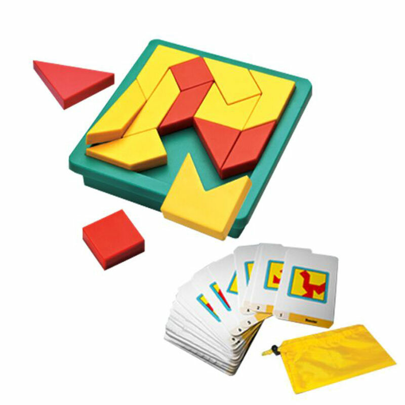 Kids Interactive Educational Innovation Pattern Tangram Puzzle With 60 Challenge Cards