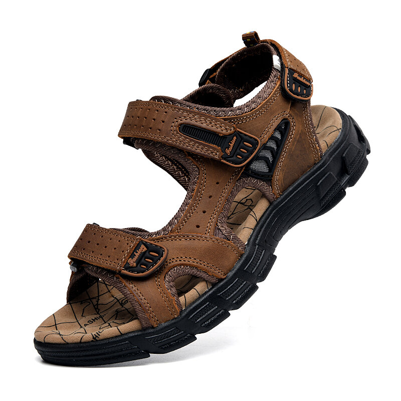 Heren Sandalen Outdoor Anti-Slip Dikke Zool Blootgestelde Teen Strandslippers Casual Lichtgewicht Sandaal Mode Heren Sneakers