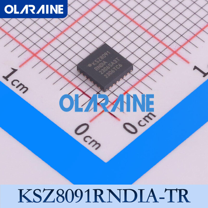 5 pz KSZ8091RNDIA-TR QFN-24 SMD Ethernet IC 10/100 BASE-TX ricetrasmettitore a strati fisici, EEE, WOL