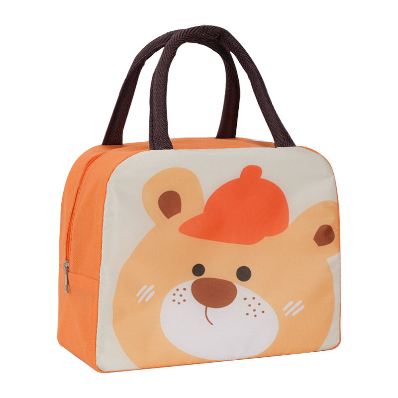 Bolsa de almuerzo portátil con dibujos animados Para Niños y niñas, bolsa de aislamiento gruesa, bonita