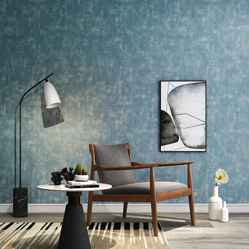 Papel tapiz azul pavo real para dormitorio, Fondo De Tv liso, textura plateada, Mural, Simple, a la moda