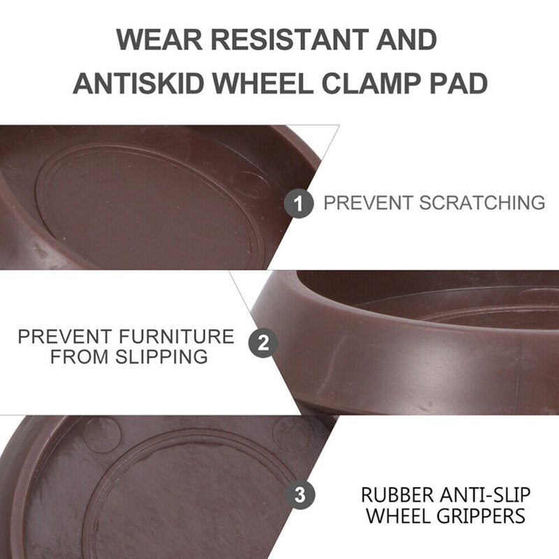 8pcs Ound mobili Caster Cups Chair Wheel Stopper 45mm ruote da pavimento antiscivolo pinze protezioni Hardware per mobili