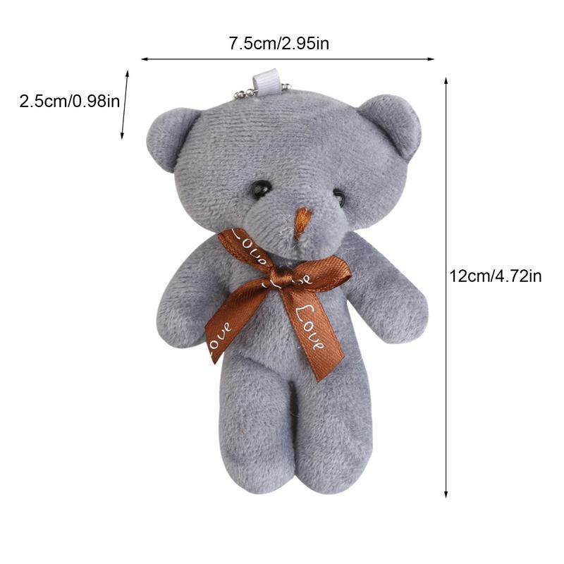 LLavero de oso de peluche, colgante creativo de oso Adorable, Mini bolso de juguete