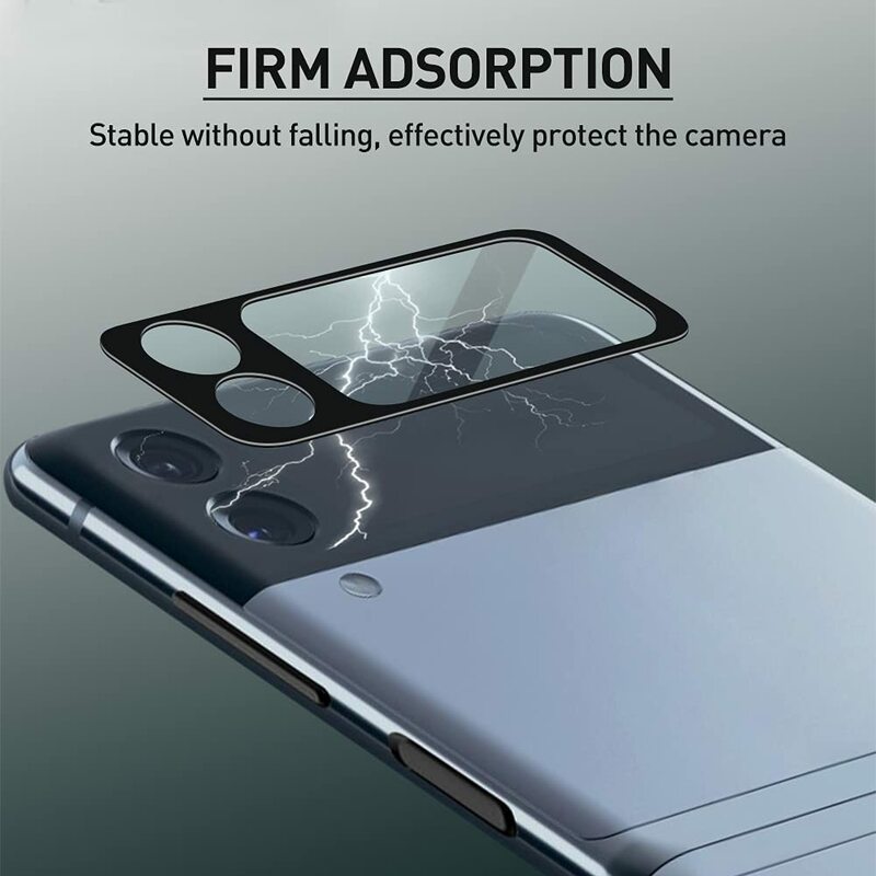 Protector de lente de cámara curvado para Samsung Galaxy Z Flip 4 5G, películas de vidrio templado para cámara trasera para Samsung Galaxy Z Flip 4, 3 uds.