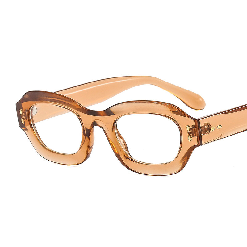 Ins แฟชั่นยอดนิยมรูปไข่ขนาดเล็กแว่นตาผู้หญิง Vintage Leopard Jelly แว่นตาผู้ชายยอดนิยม Sun แว่นตา Shades UV400
