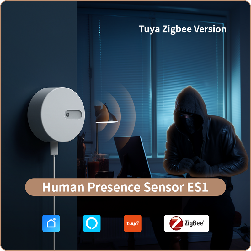 Linptech Präsenz sensor es1, intelligenter Bewegungs sensor mit 24g mmWave Radar für Heim automation und Sicherheit (Tuya ZigBee & Wifi Version)