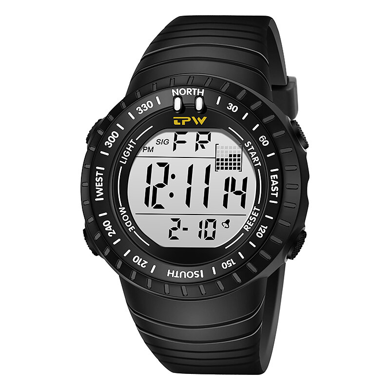 Наружные цифровые часы спортивные 50 м Водонепроницаемость плавание светодиодный подсветка мужской большой циферблат